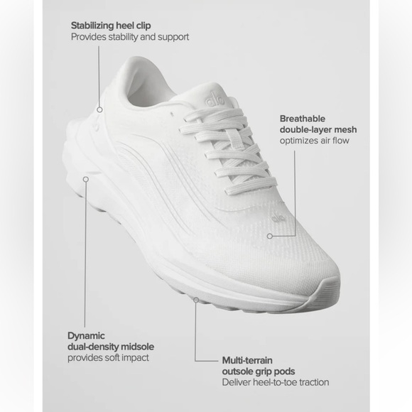Alo Runner Sneakers in White - Picture 5 of 5